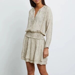 Rails Jasmine Dress in Cream Snakeskin